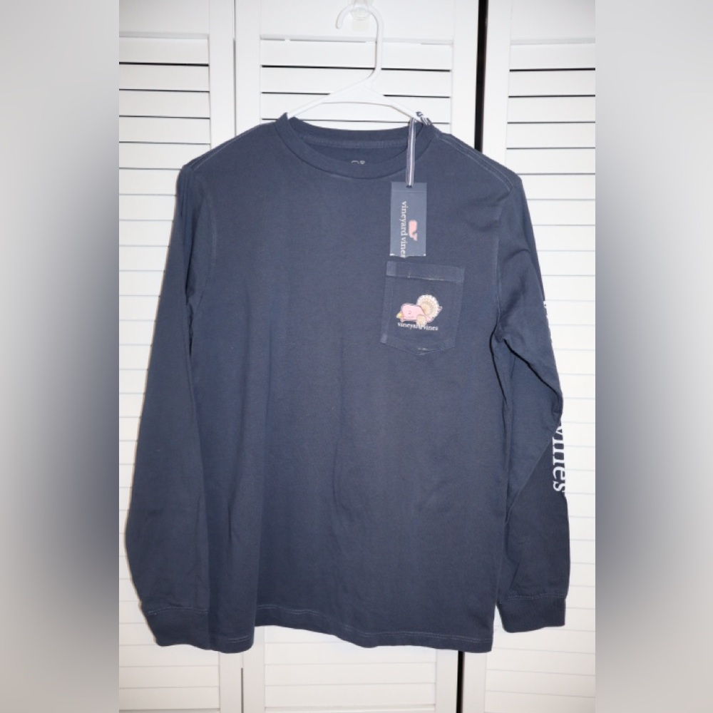 Vineyard Vines boys Dark Blue Long Sleeve Tee